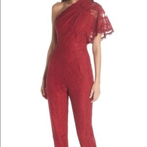 Harlan One-Shoulder Lace Jumpsuit